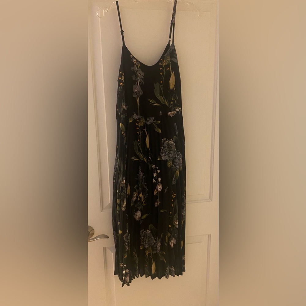 a new day Black Floral pleated Dress